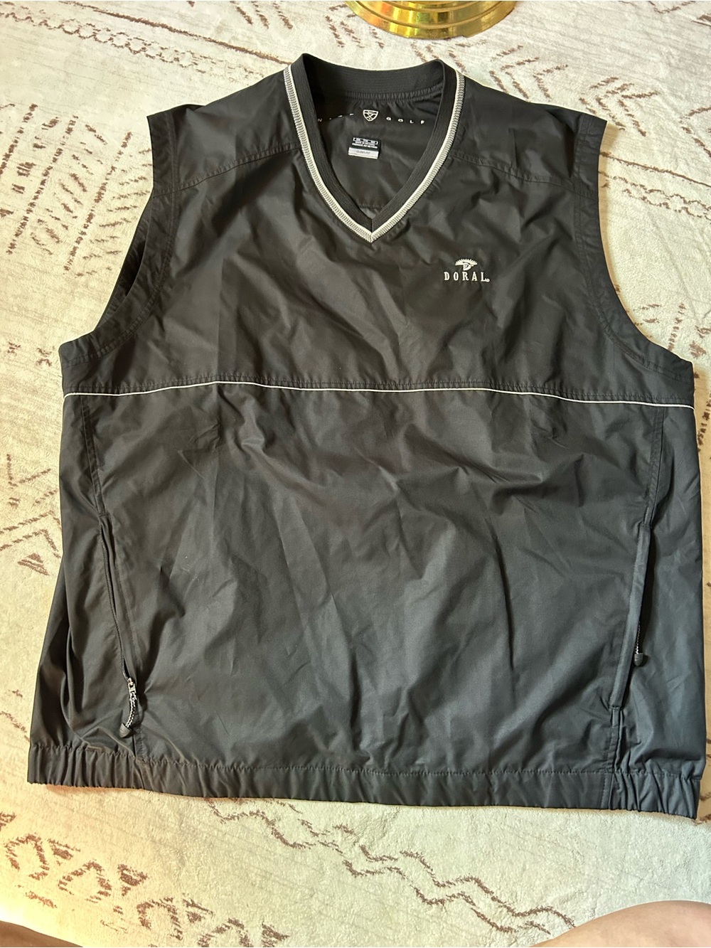 Nike Golf Doral Black Clima-FIT Wind Vest Men’s XXL Preppy